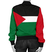 State of Palestine Women's Bomber Jacket Original Flag RLT13 - Wonder Print Shop