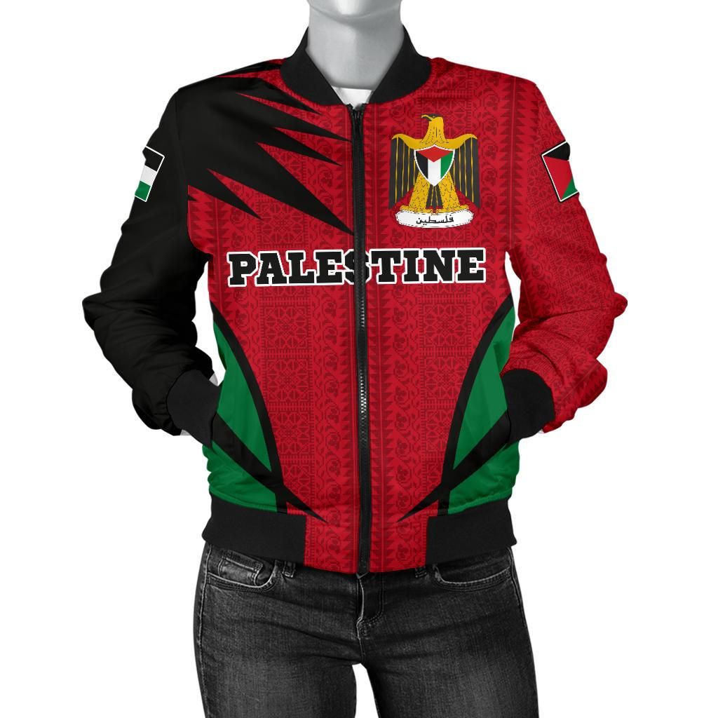 Palestine Bomber Active Women RLT13 - Wonder Print Shop
