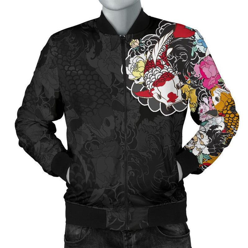 Best Koi Fish Tattoo Style Mens Bomber Jacket RLT8 - Wonder Print Shop