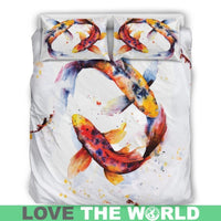 The Japanese Colorful Koi Bedding Set RLT8 - Wonder Print Shop