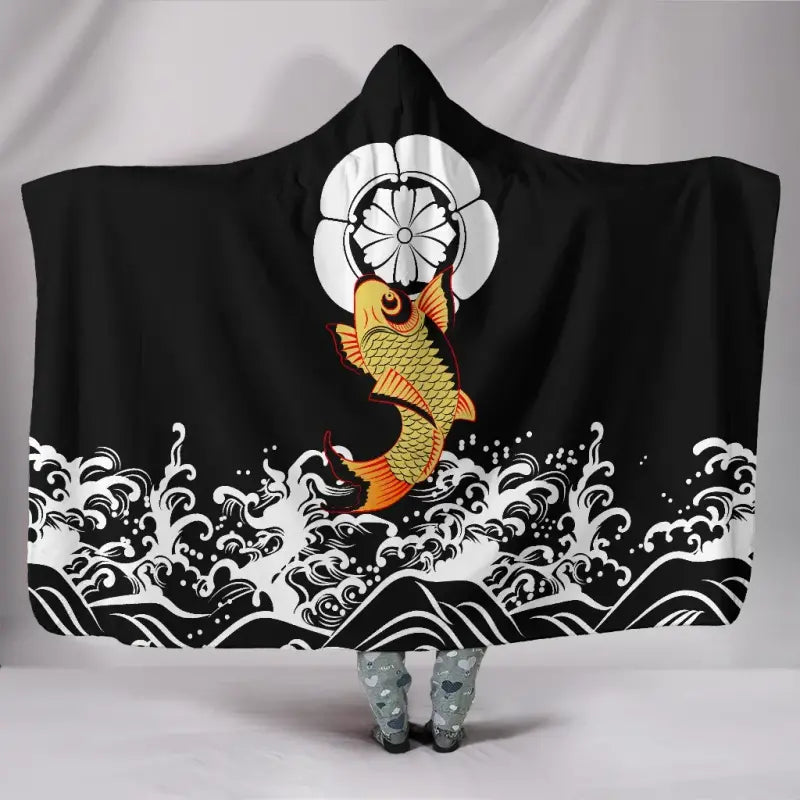 the-golden-koi-fish-hooded-blanket