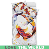 The Japanese Colorful Koi Bedding Set RLT8 - Wonder Print Shop