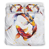 The Japanese Colorful Koi Bedding Set RLT8 - Wonder Print Shop