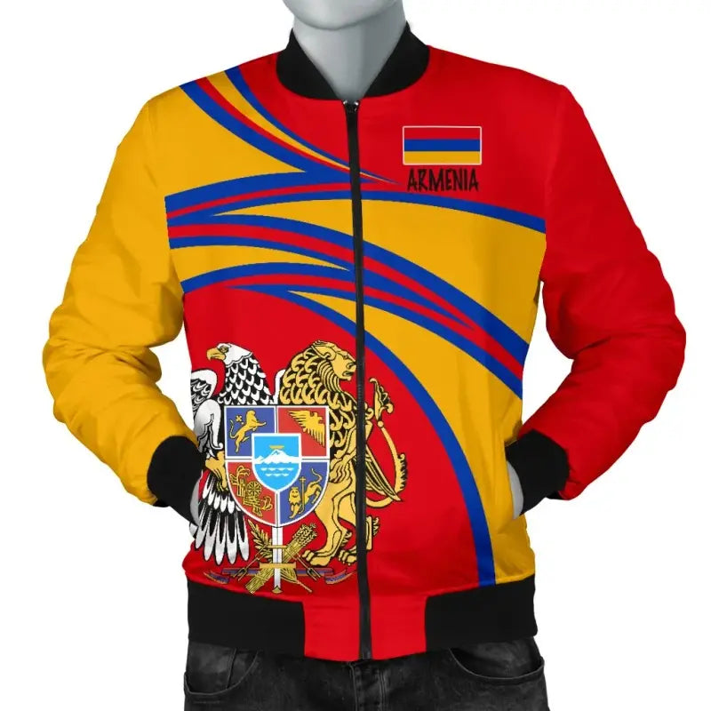 Armenia Mens Bomber Jacket RLT8 - Wonder Print Shop