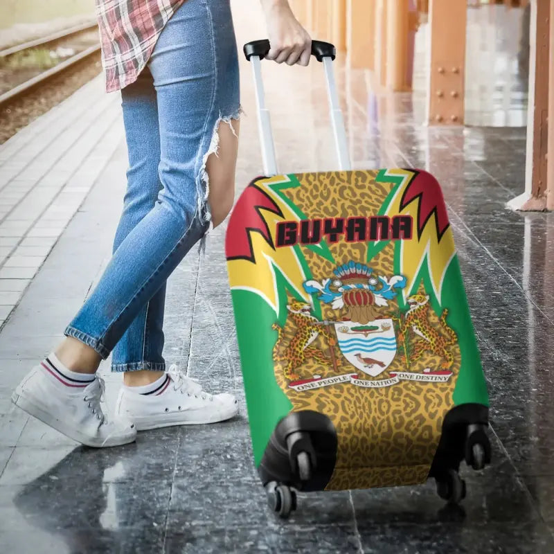 Guyana Luggage Covers Jaguars Coat of Arms RLT8 - Wonder Print Shop