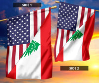US Flag with Lebanon Flag RLT6 - Wonder Print Shop