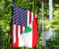 US Flag with Lebanon Flag RLT6 - Wonder Print Shop