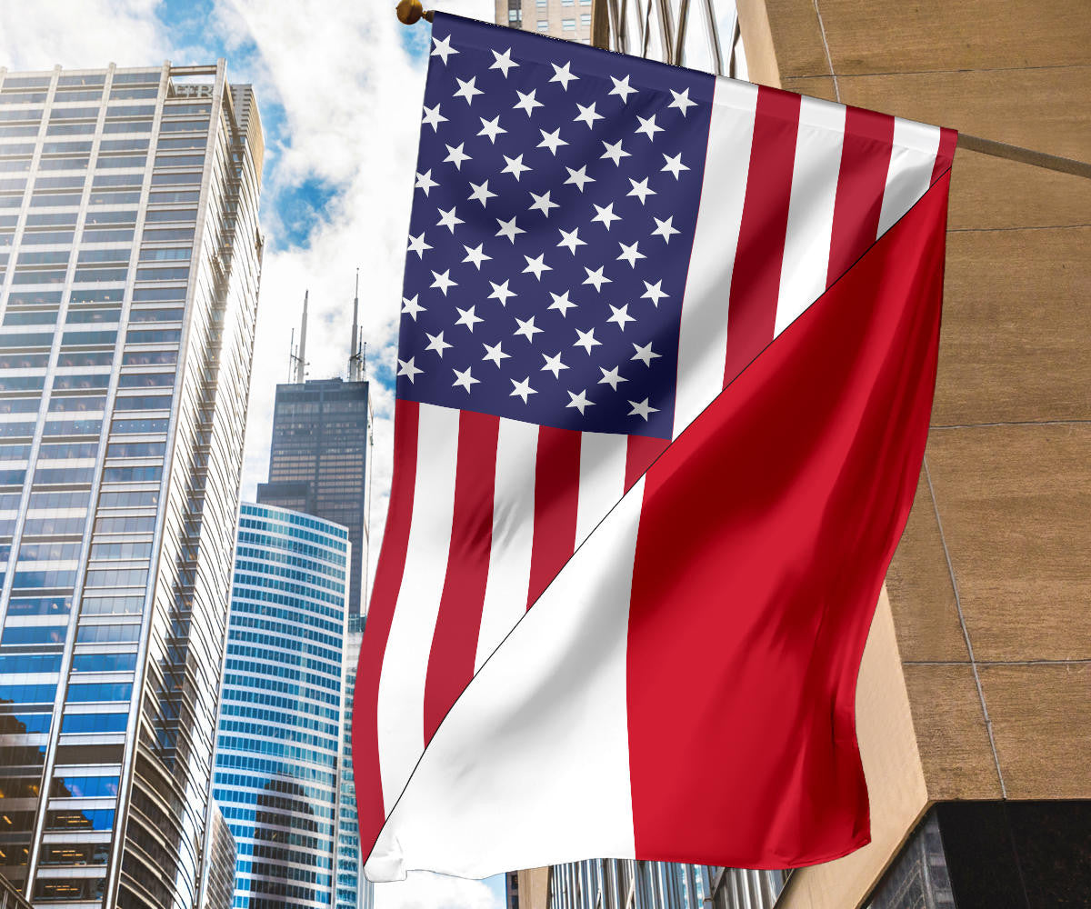 US Flag with Monaco Flag RLT6 - Wonder Print Shop