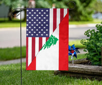 US Flag with Lebanon Flag RLT6 - Wonder Print Shop