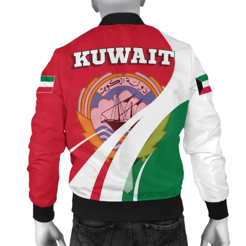 Kuwait Bomber Jacket Flag Original Basic RLT8 - Wonder Print Shop