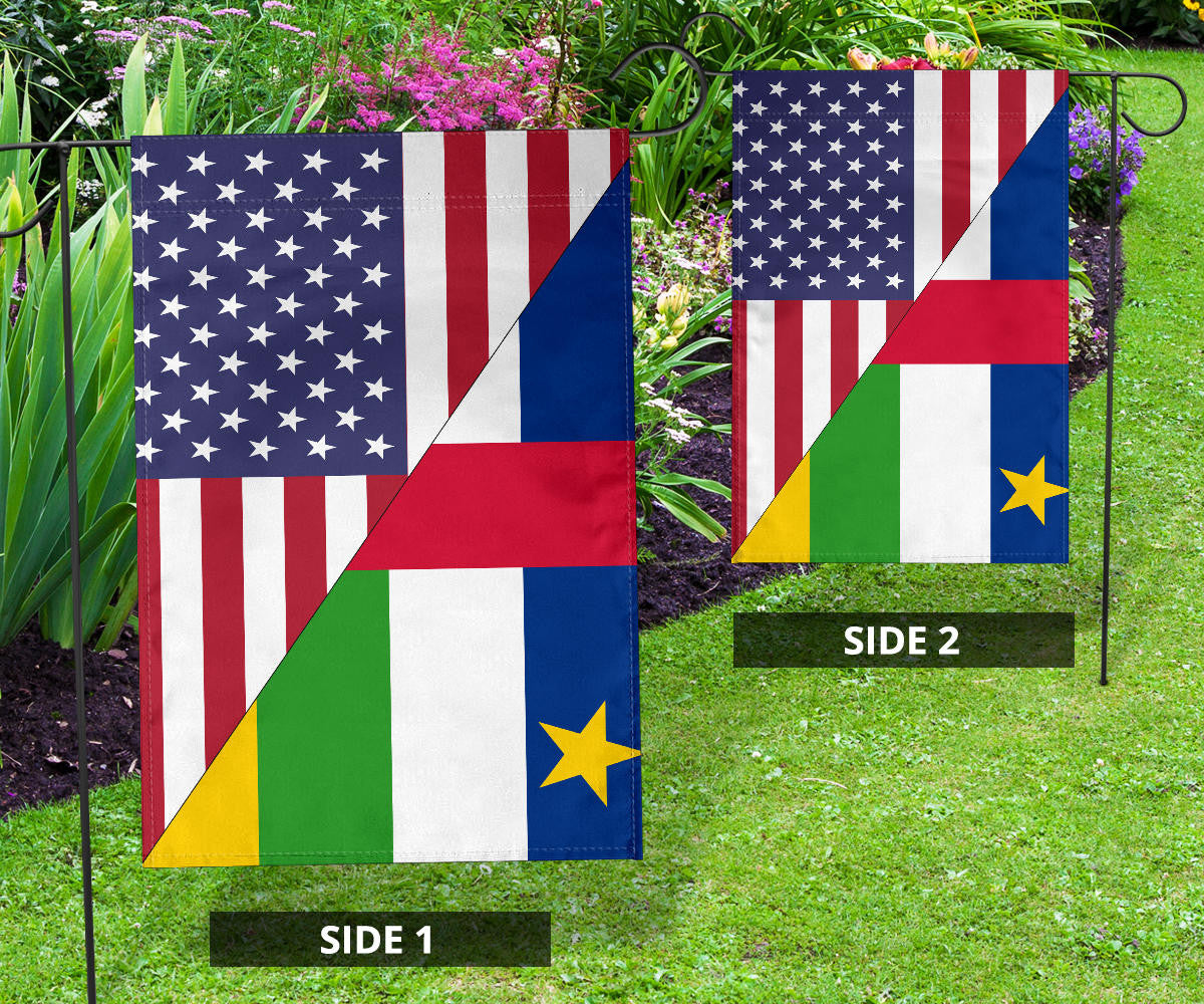 US Flag with Central African Repulic Flag RLT7 - Wonder Print Shop