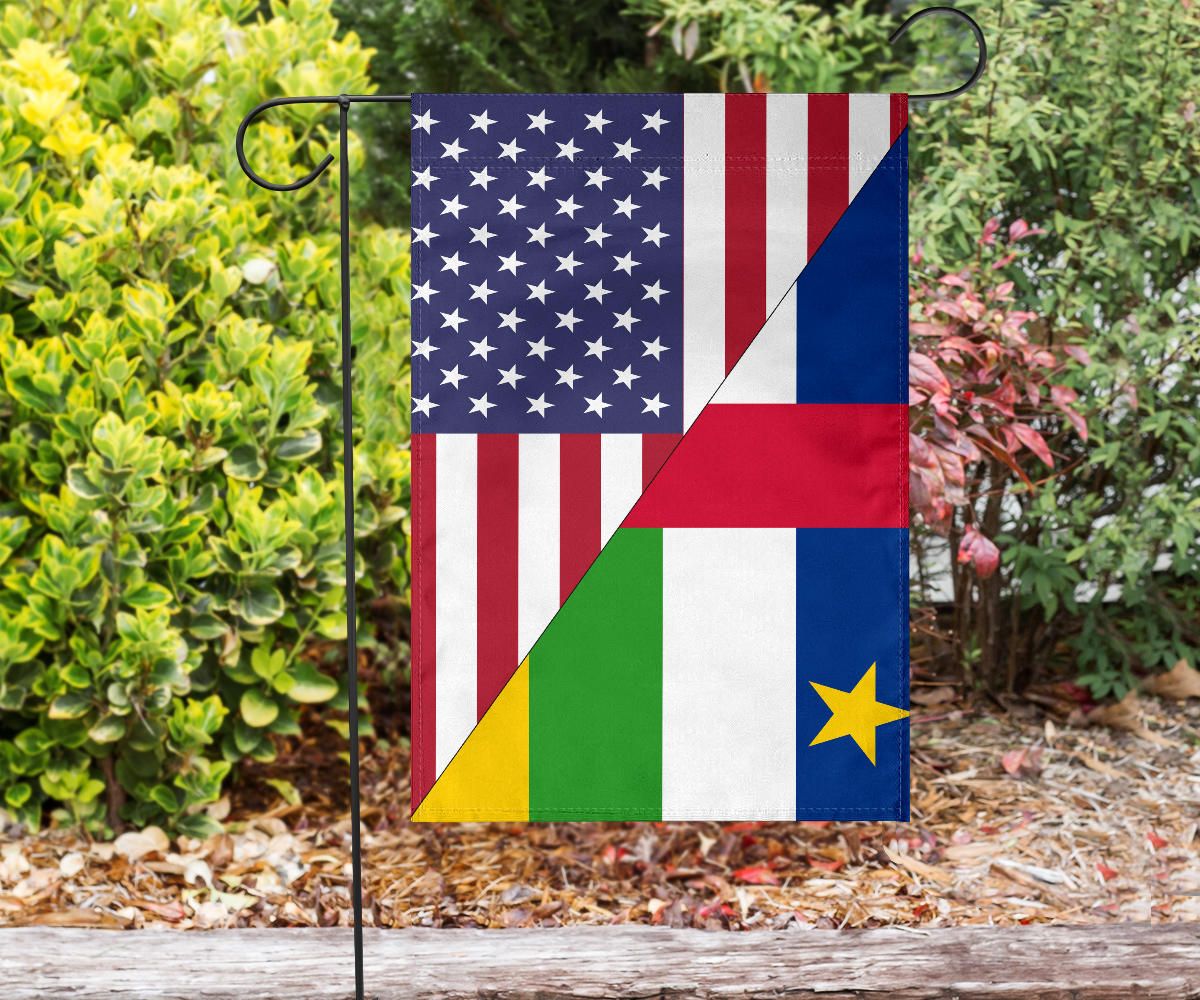 US Flag with Central African Repulic Flag RLT7 - Wonder Print Shop