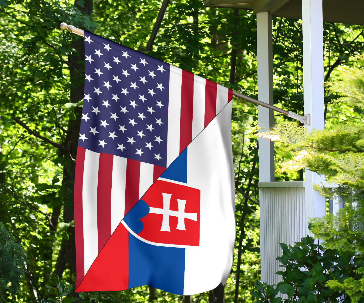 US Flag with Slovakia Flag RLT13 - Wonder Print Shop