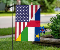 US Flag with Central African Repulic Flag RLT7 - Wonder Print Shop