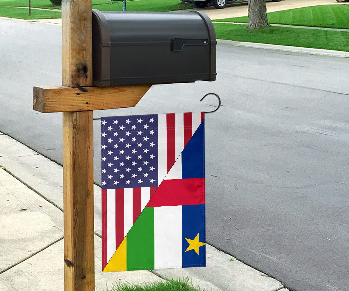 US Flag with Central African Repulic Flag RLT7 - Wonder Print Shop