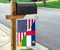 US Flag with Central African Repulic Flag RLT7 - Wonder Print Shop