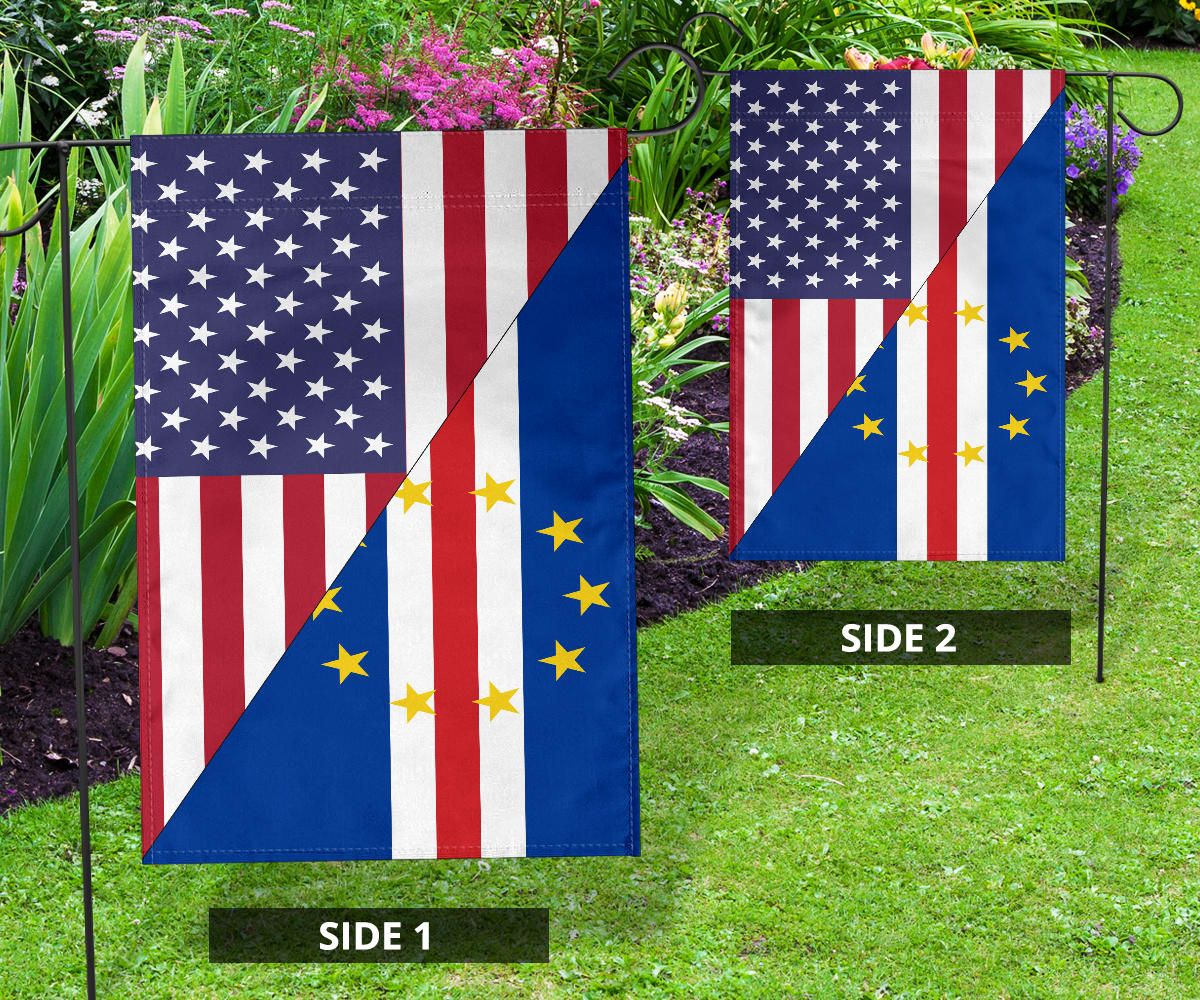 US Flag with Cape Verde Flag RLT7 - Wonder Print Shop