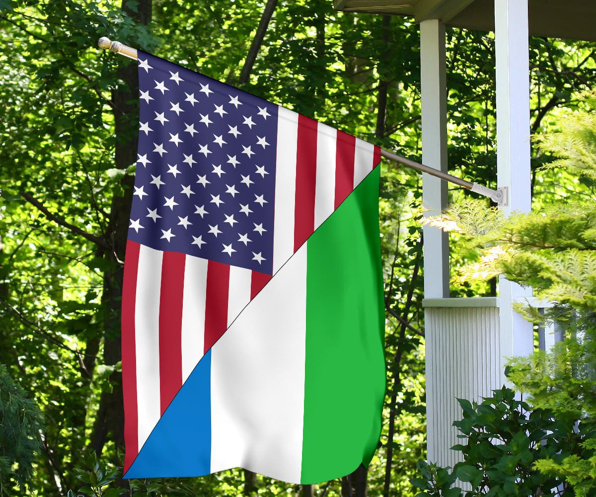 US Flag with Sierra Leone Flag RLT7 - Wonder Print Shop