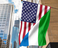US Flag with Sierra Leone Flag RLT7 - Wonder Print Shop