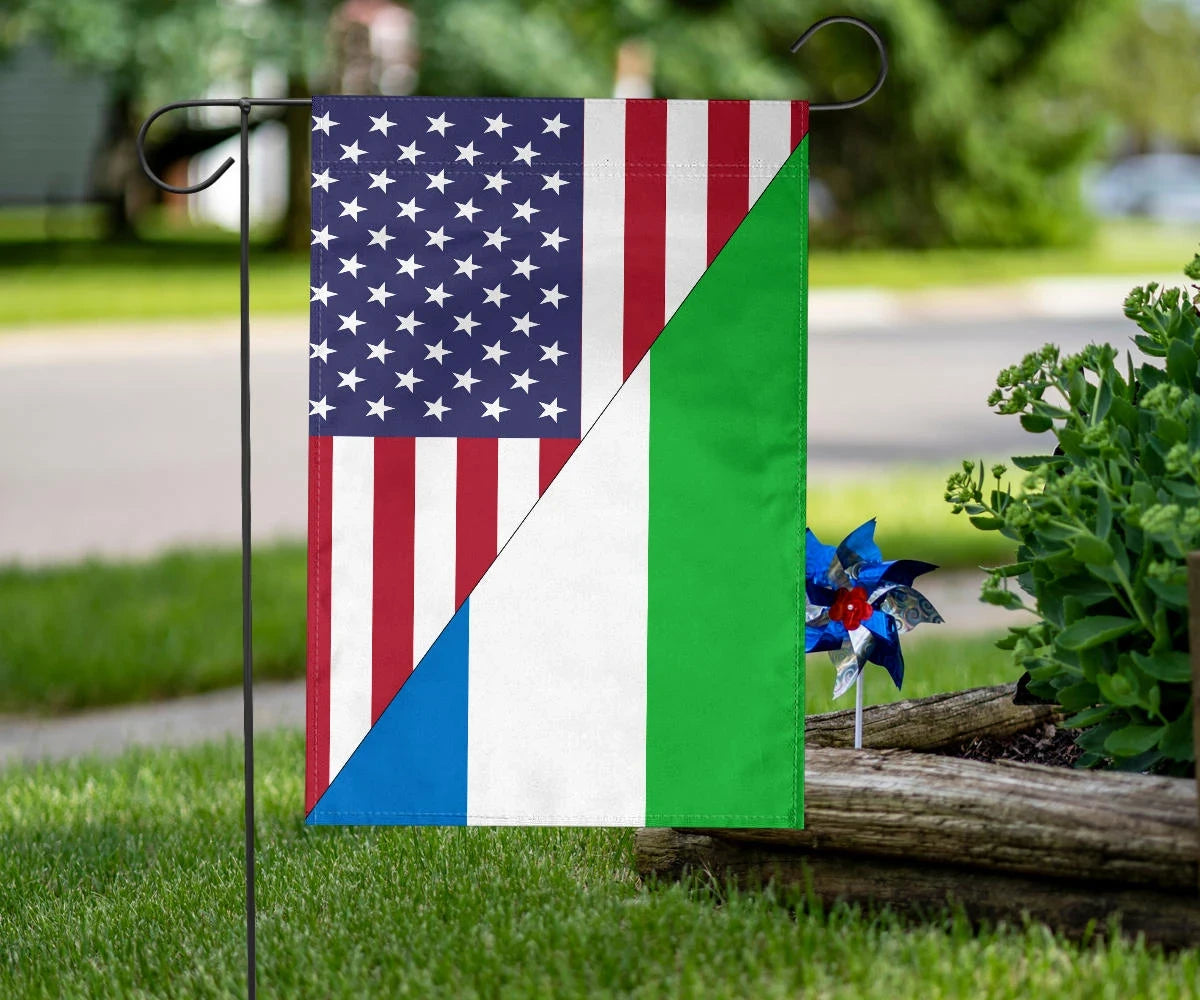 US Flag with Sierra Leone Flag RLT7 - Wonder Print Shop