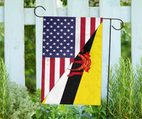 US Flag with Brunei Flag RLT7 - Wonder Print Shop