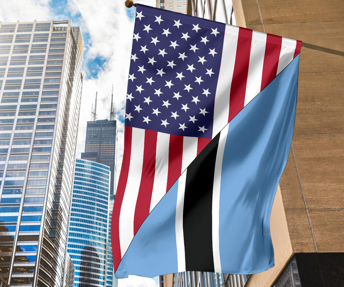 US Flag with Botswana Flag RLT6 - Wonder Print Shop