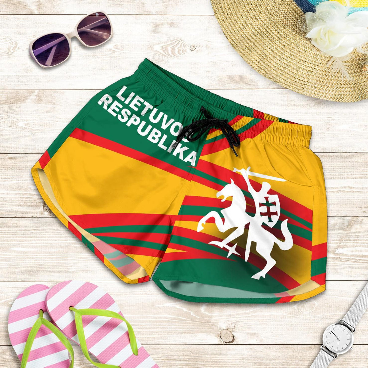 lithuania-women-shorts-n-flag