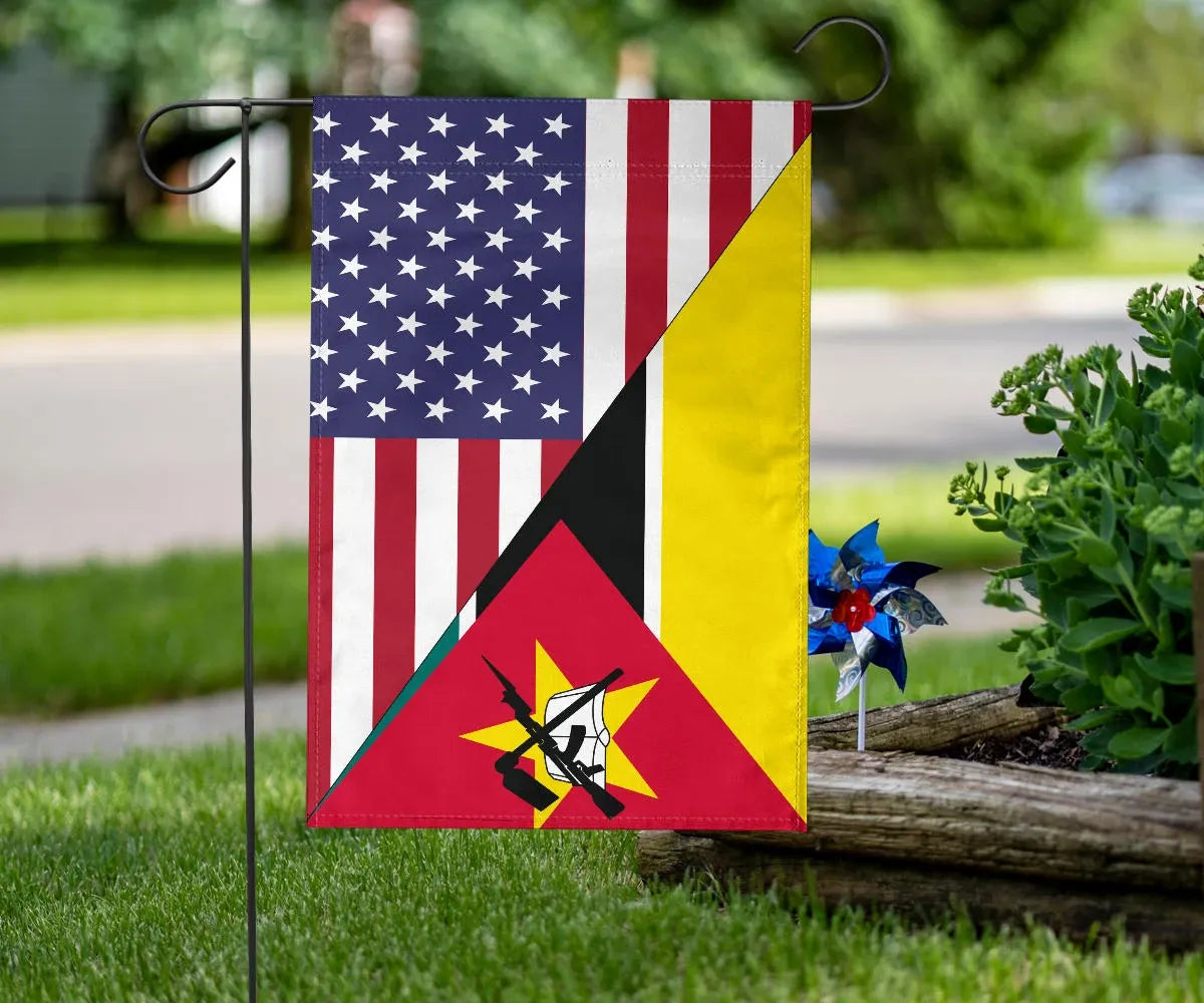 US Flag with Mozambique Flag RLT7 - Wonder Print Shop