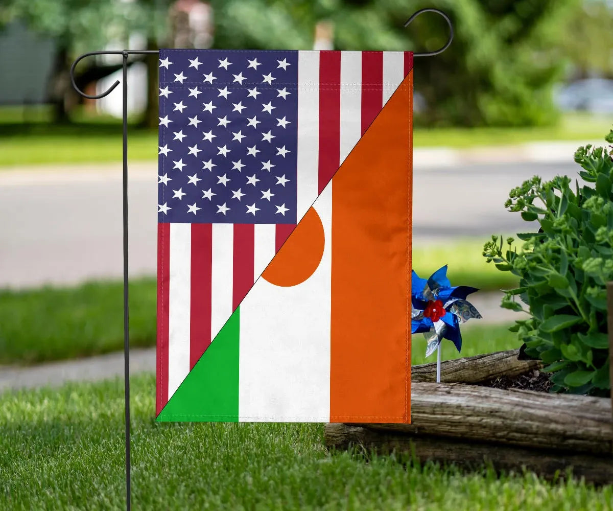 Us Flag With Niger Flag RLT8 - Wonder Print Shop