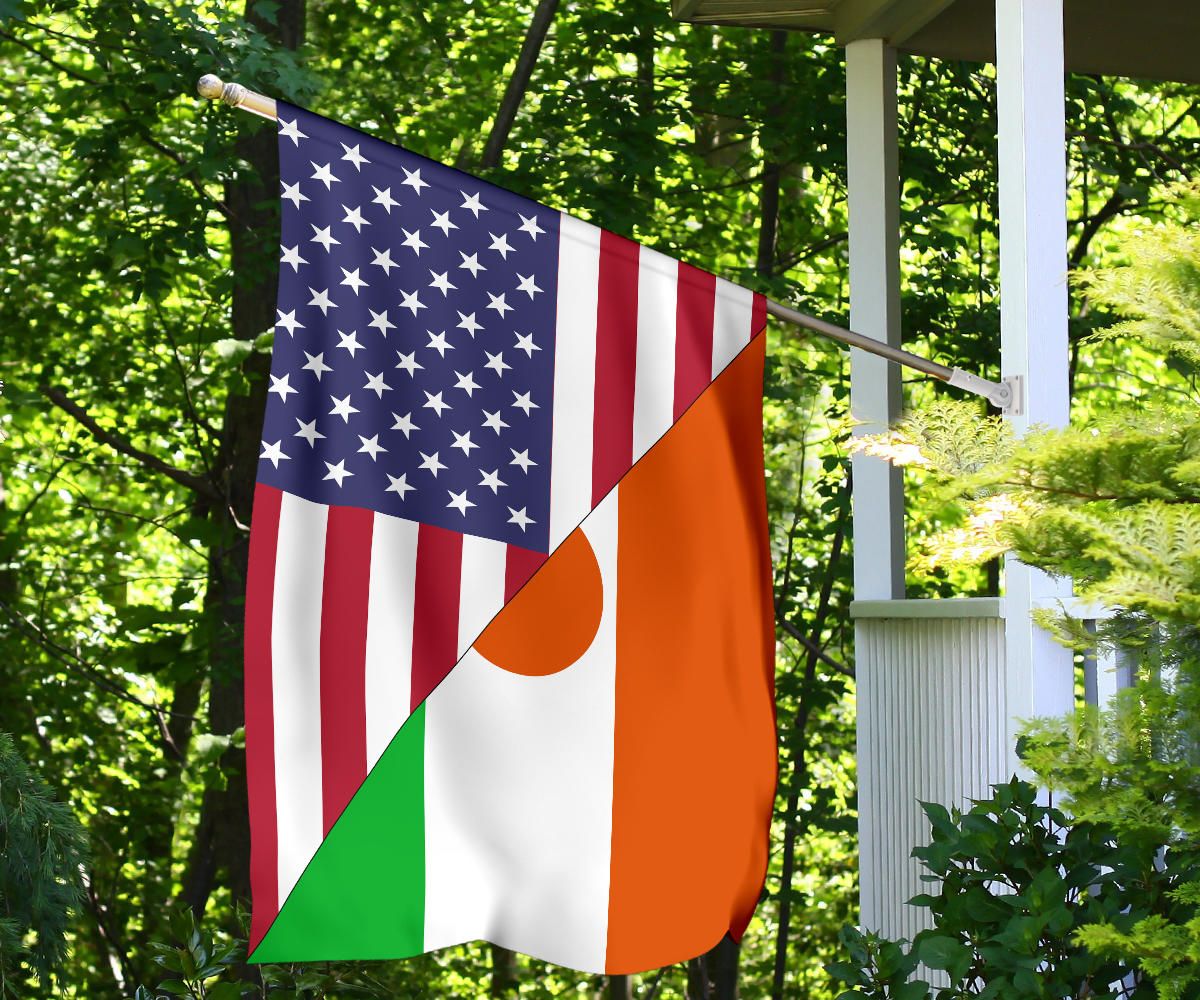 Us Flag With Niger Flag RLT8 - Wonder Print Shop