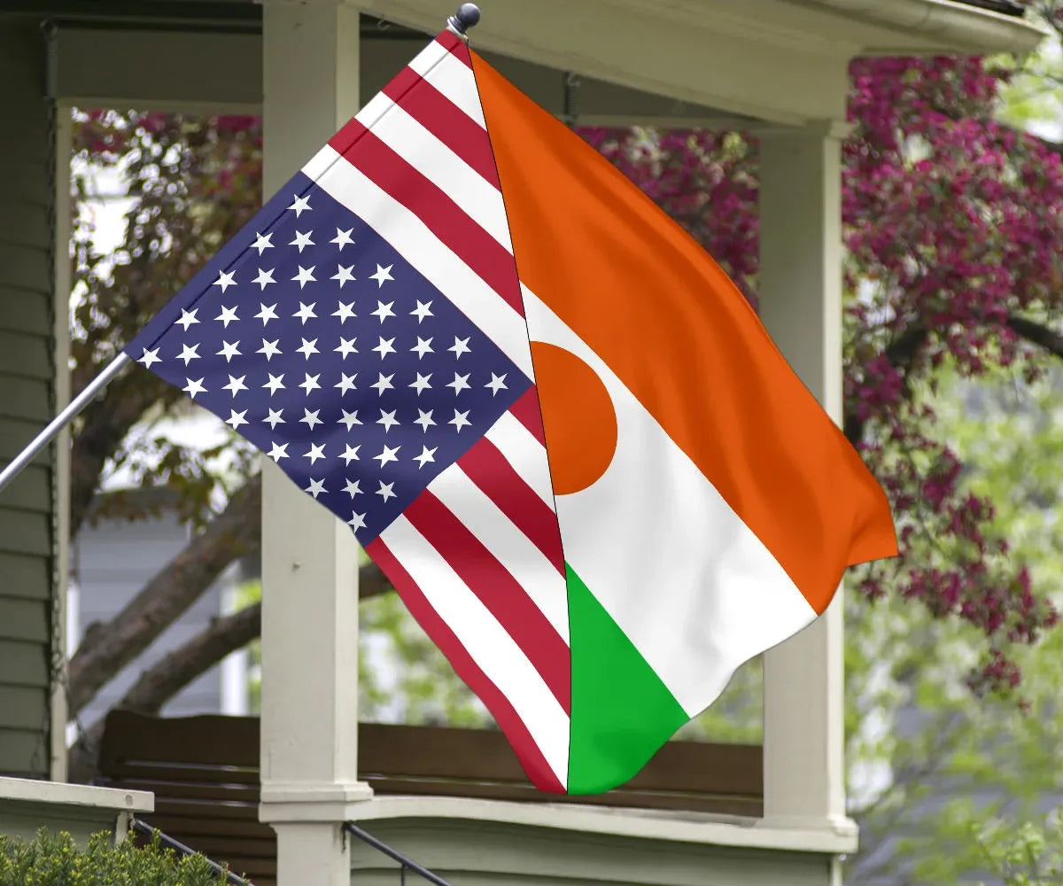Us Flag With Niger Flag RLT8 - Wonder Print Shop