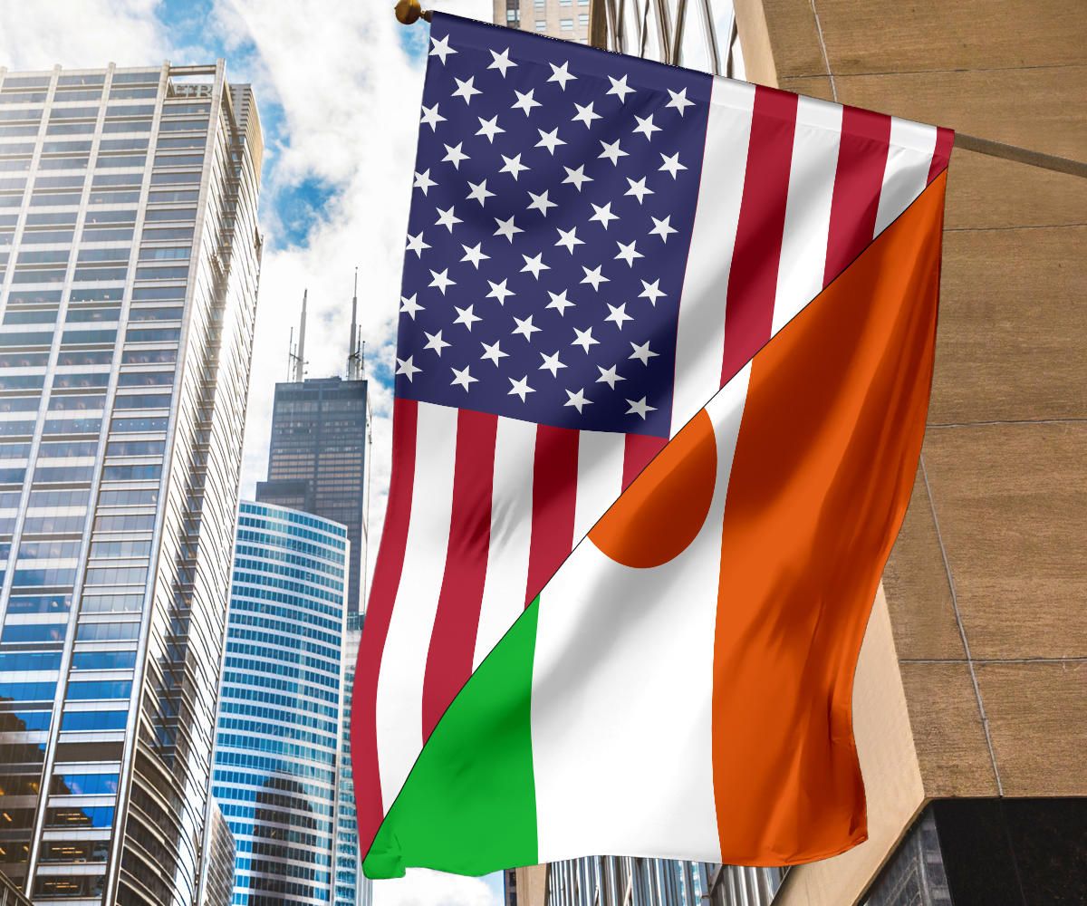 Us Flag With Niger Flag RLT8 - Wonder Print Shop