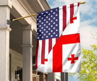 US Flag with Georgia Flag RLT12 - Wonder Print Shop
