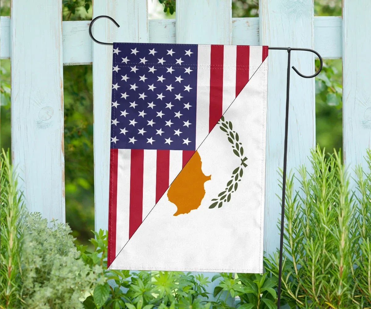 US Flag with Cyprus Flag RLT13 - Wonder Print Shop