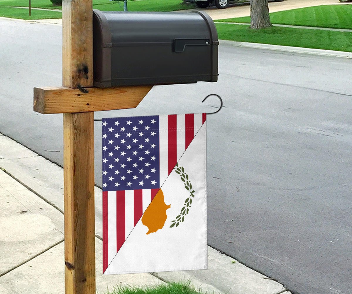 US Flag with Cyprus Flag RLT13 - Wonder Print Shop