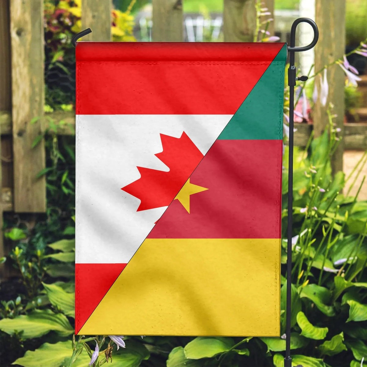 Canada Flag With Cameroon Flag RLT7 - Wonder Print Shop