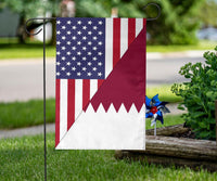 US Flag with Qatar Flag RLT12 - Wonder Print Shop