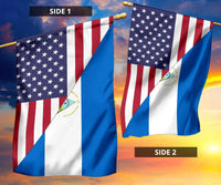 Us Flag With Nicaragua Flag RLT8 - Wonder Print Shop