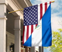 Us Flag With Nicaragua Flag RLT8 - Wonder Print Shop