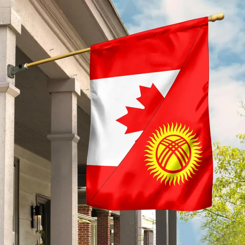 Canada Flag With Kyrgyzstan Flag RLT8 - Wonder Print Shop