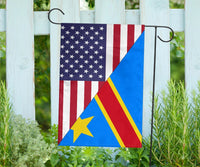 US Flag with DemocraticRepublicOfTheCongo Flag RLT13 - Wonder Print Shop