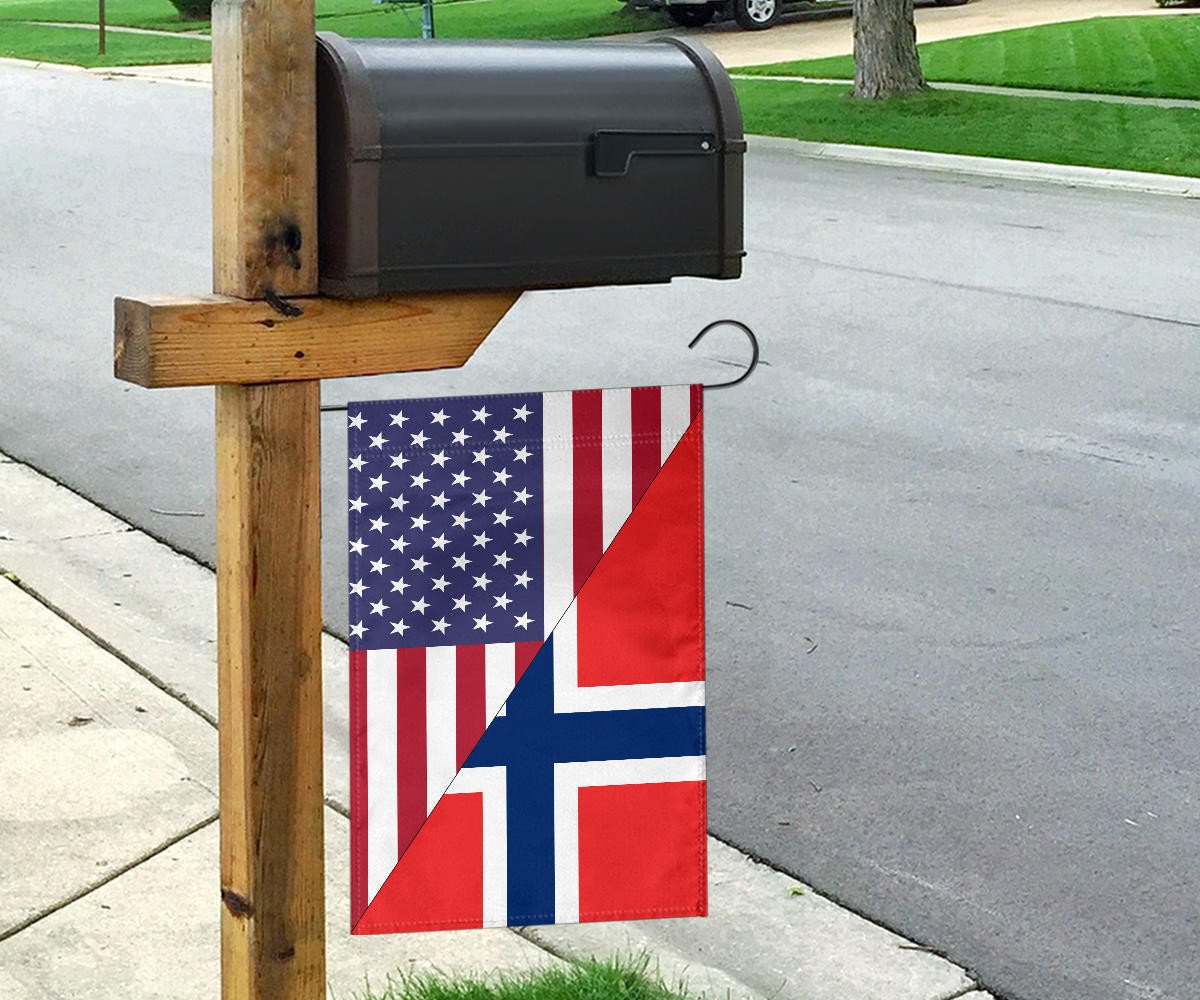 Us Flag With Noway Flag RLT7 - Wonder Print Shop