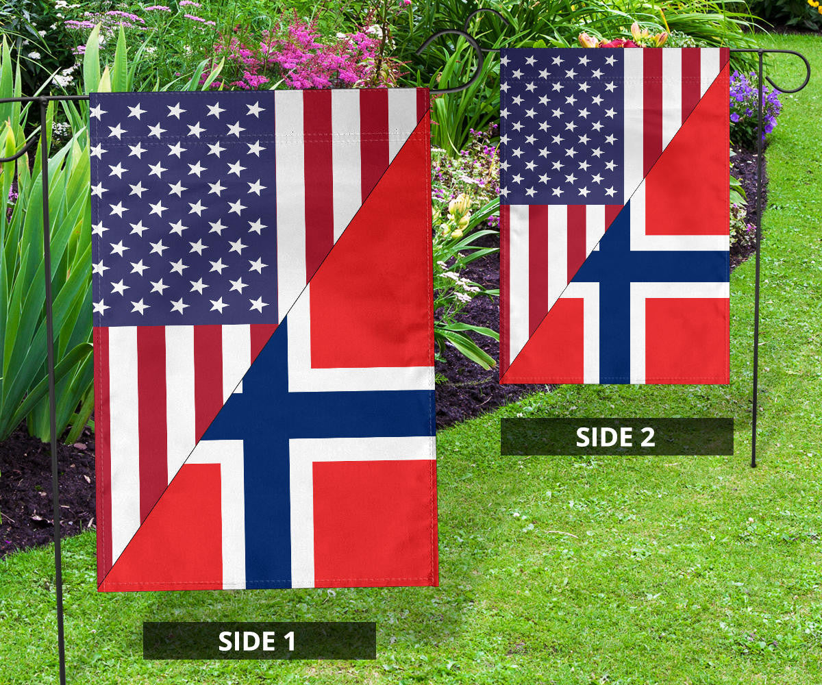 Us Flag With Noway Flag RLT7 - Wonder Print Shop