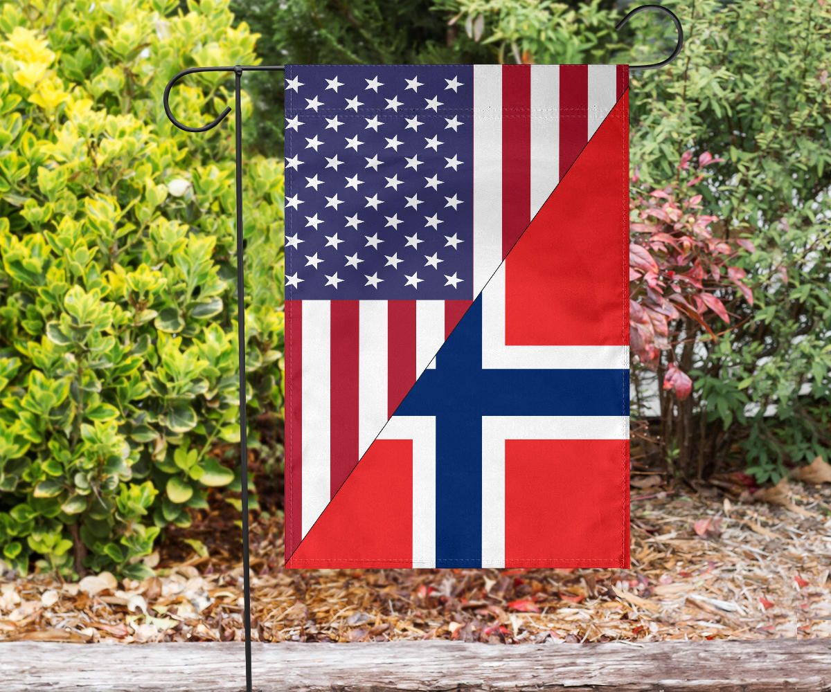 Us Flag With Noway Flag RLT7 - Wonder Print Shop