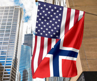 Us Flag With Noway Flag RLT7 - Wonder Print Shop