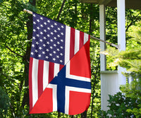 Us Flag With Noway Flag RLT7 - Wonder Print Shop