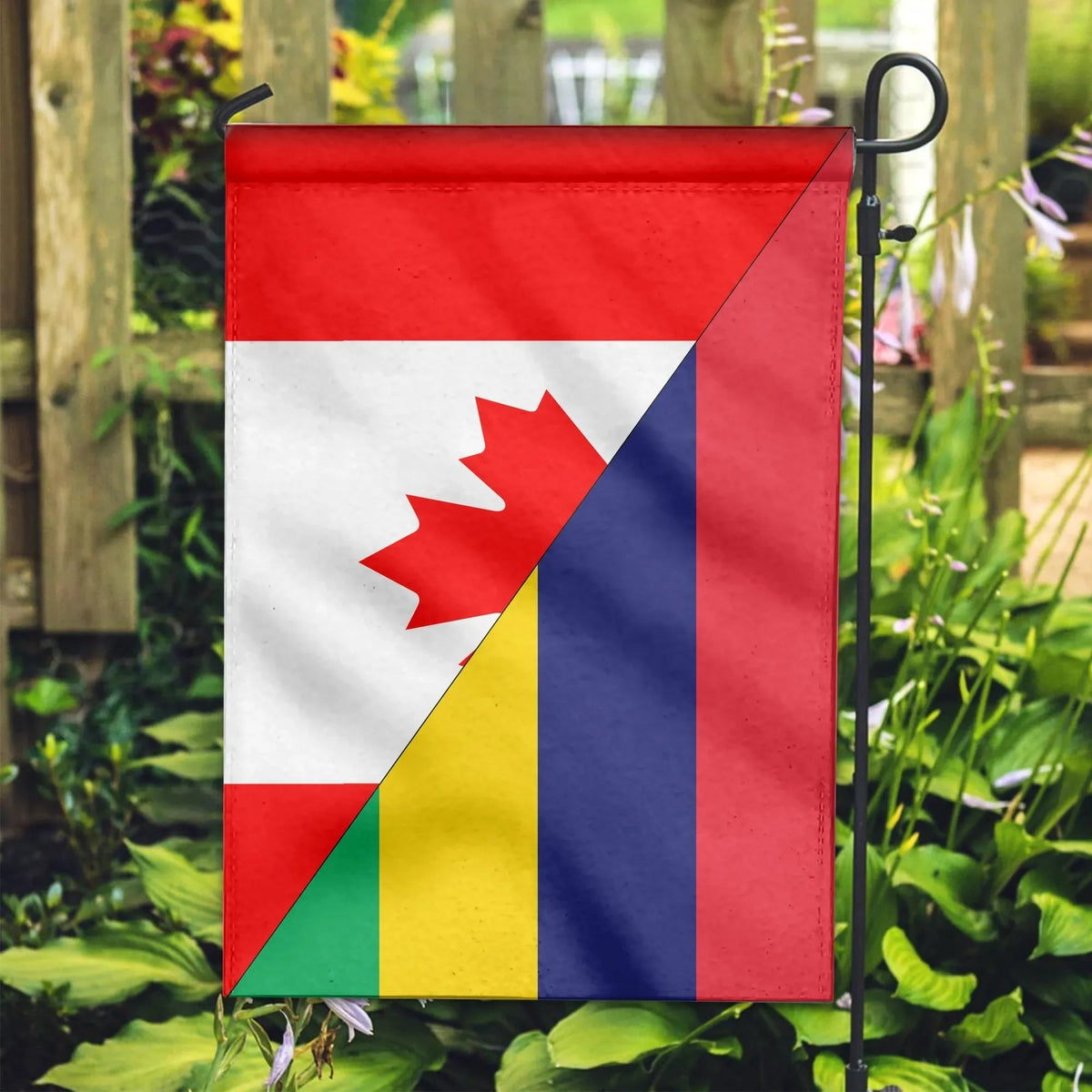Canada Flag With Mauritius Flag RLT13 - Wonder Print Shop