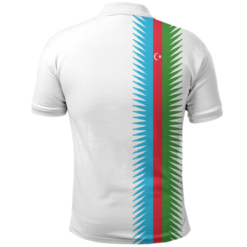 Azerbaijan Polo Shirt United Flag (White) RLT8 - Wonder Print Shop