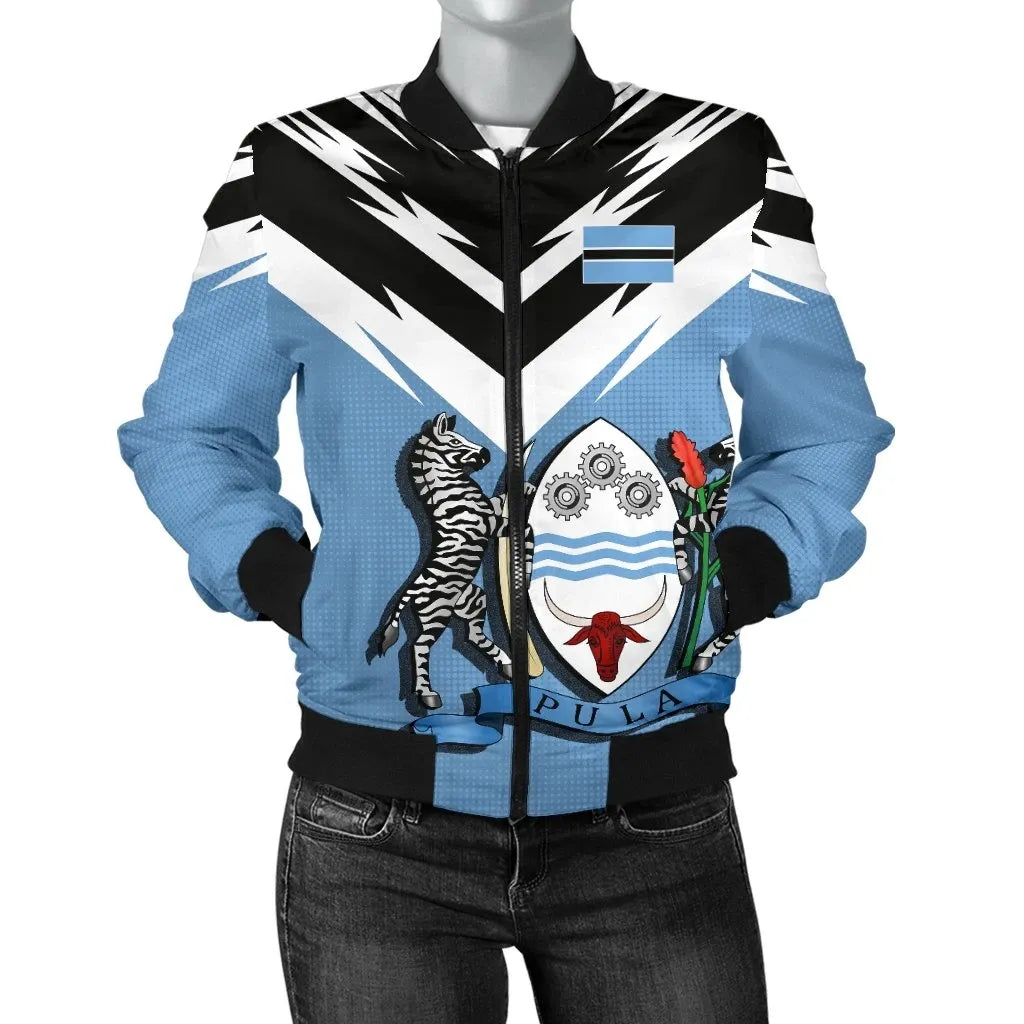 Botswana New Release Women's Bomber Jacket RLT6 - Wonder Print Shop