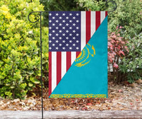 US Flag with Kazakhstan Flag RLT8 - Wonder Print Shop